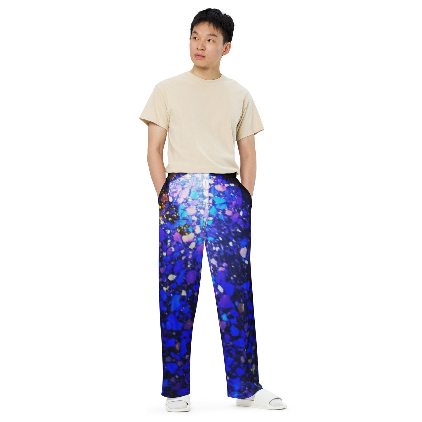 All-over print unisex wide-leg pants