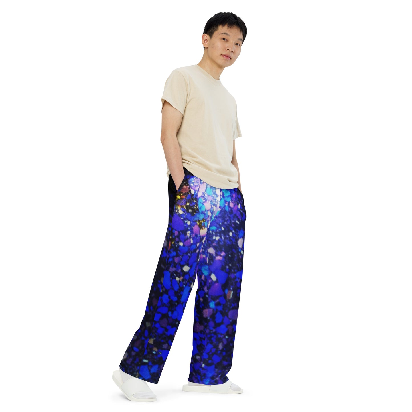 All-over print unisex wide-leg pants