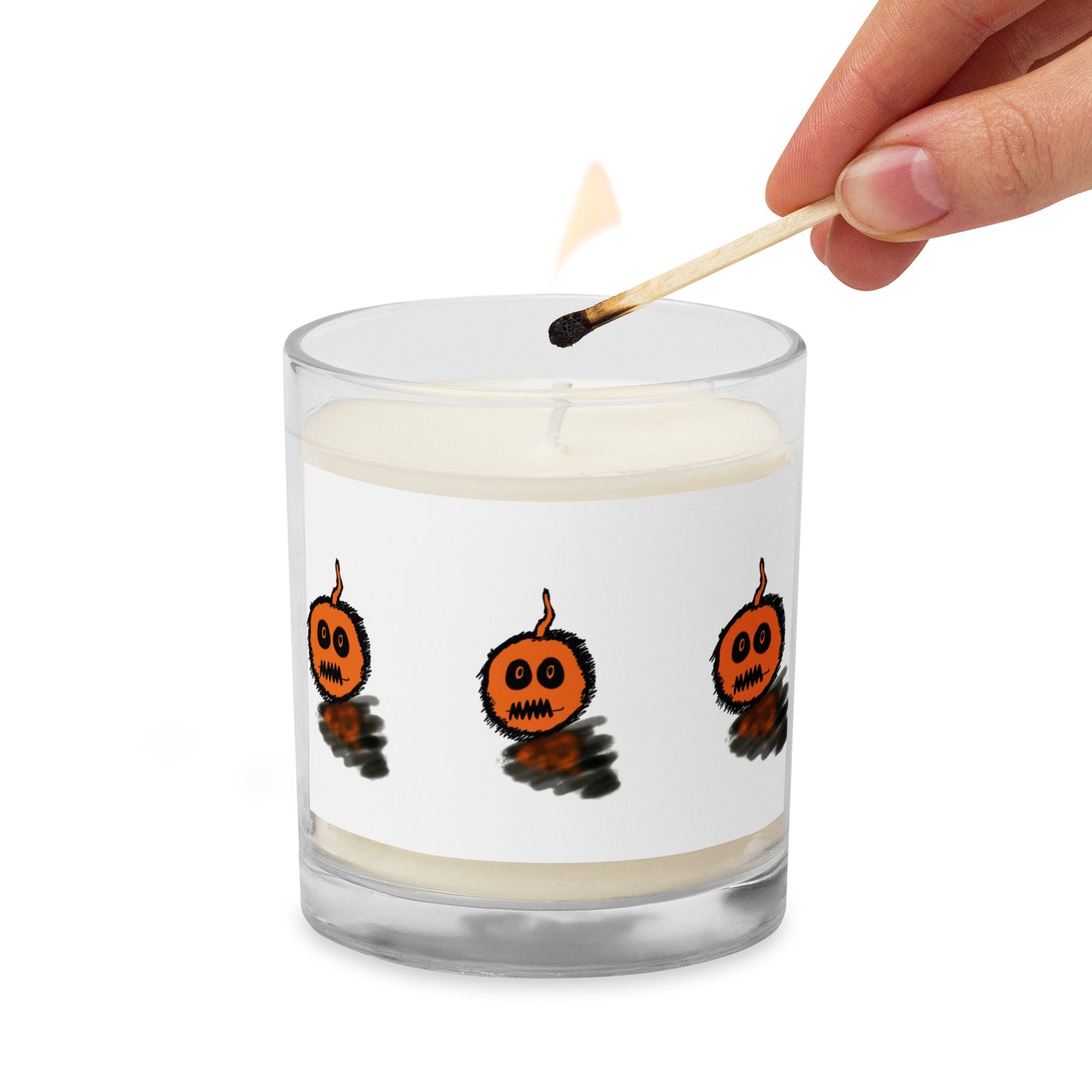 Glass jar soy wax candle